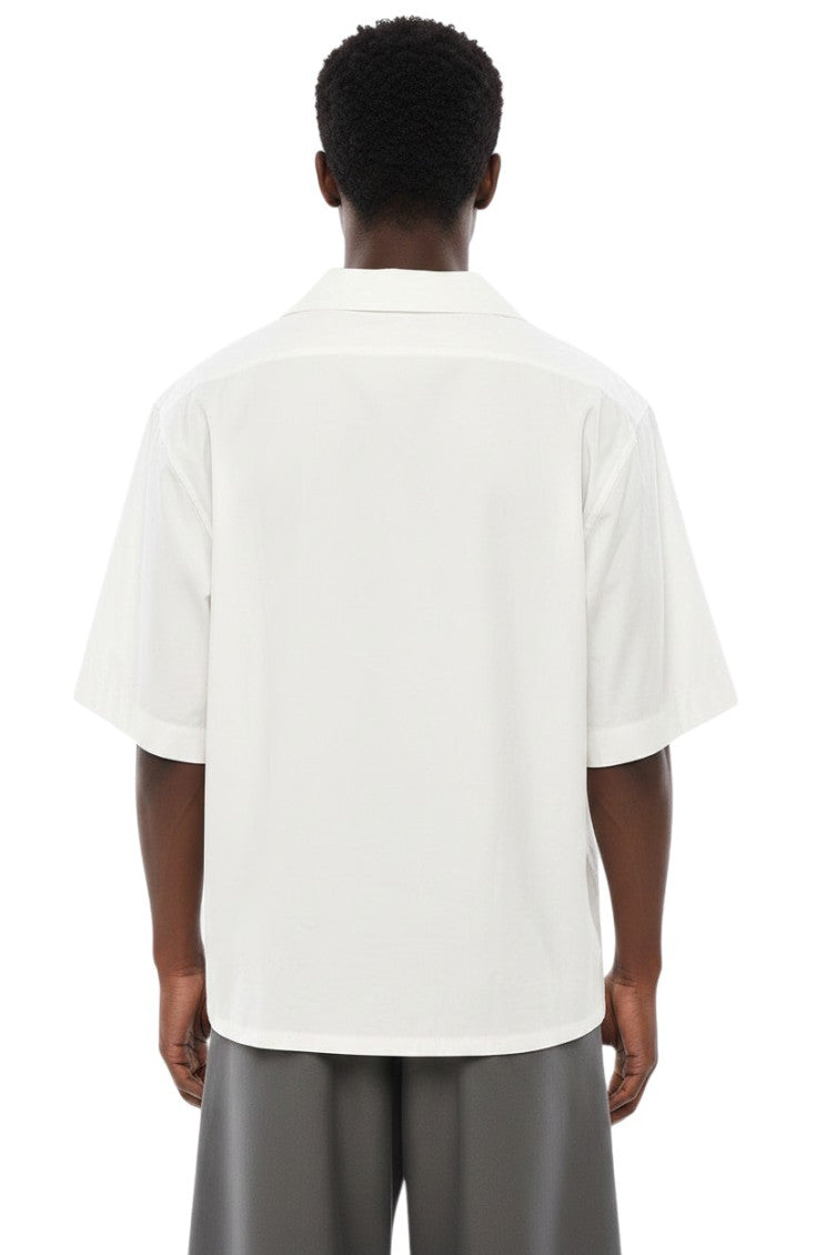 White Relaxed Solid Shirt 2