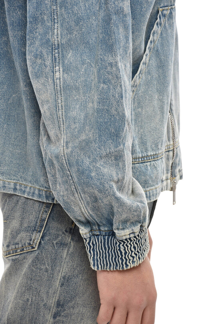 Light Blue Zip Up Hood Jacket 3