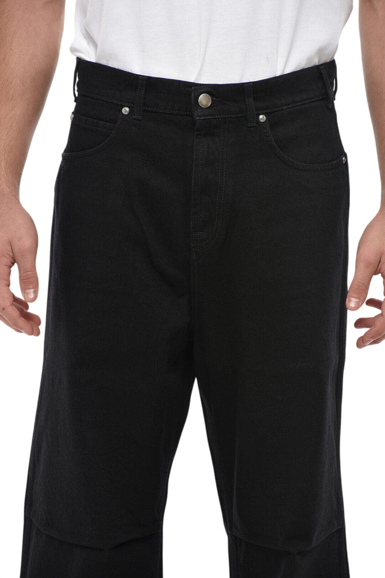 Black Relaxed Mid Rise Jeans 3