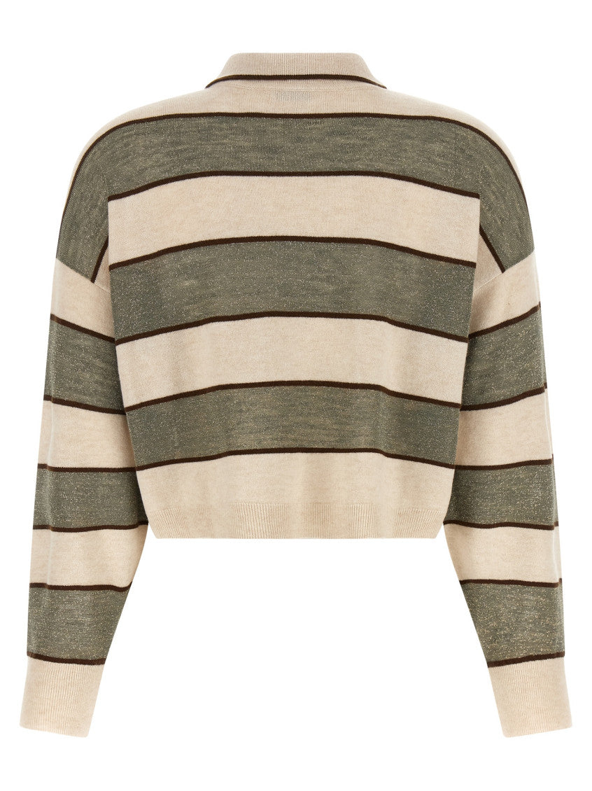 Multicolor Stripes Shirt Collar Polo 2