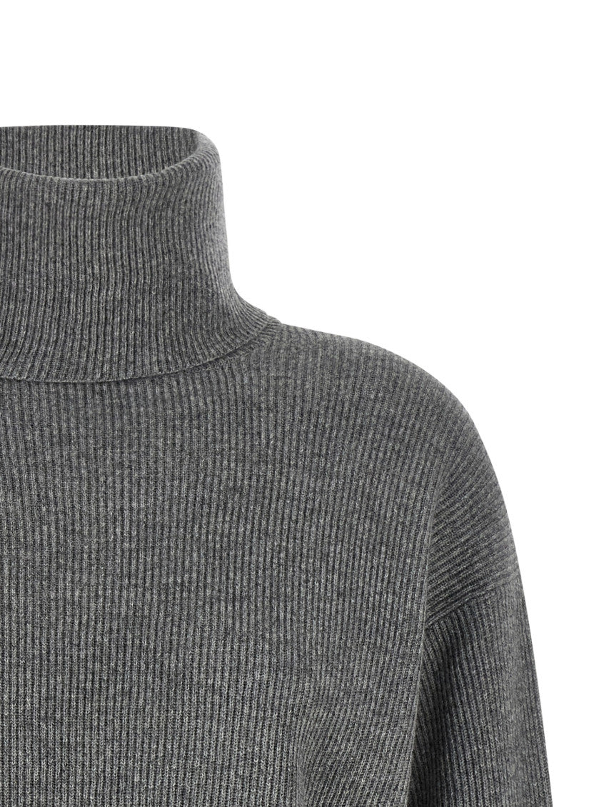 Grey Knitted Turtle Neck Sweater 3