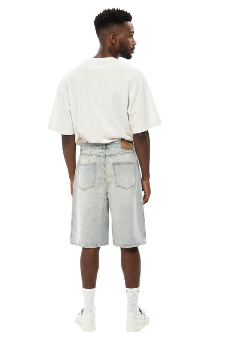 Light Blue Loose Denim Shorts 2