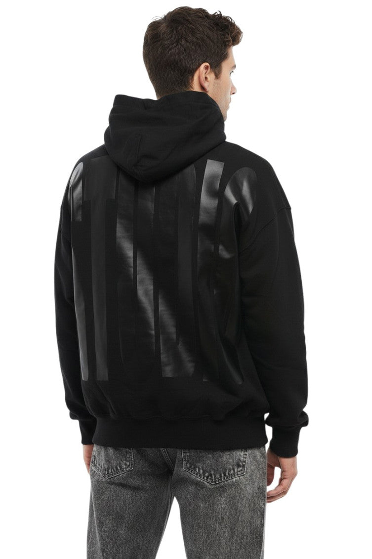 Black Relaxed Graphic Hoodie 2