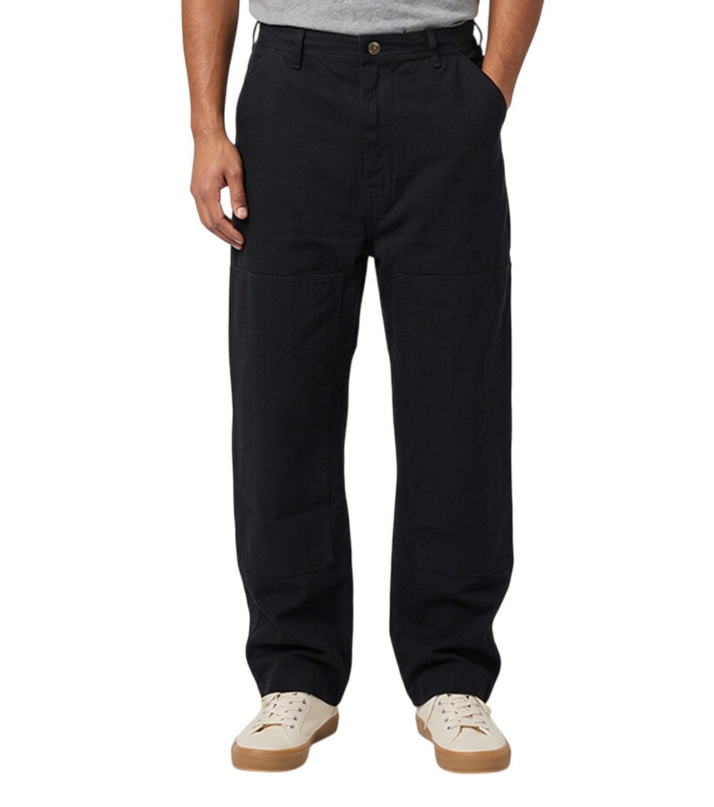 Black Relaxed Solid Pants 1