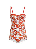 Orange Printed Swimwear 1