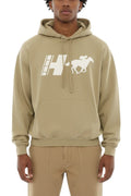 Beige Graphic Print Hoodie 1