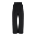 Black Relaxed Flat Front Pants 1