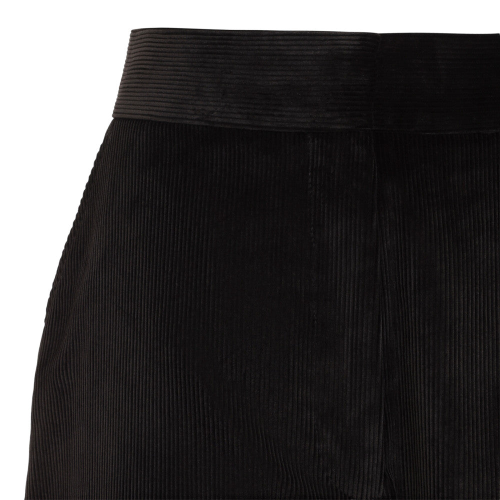 Black Relaxed Flat Front Pants 3