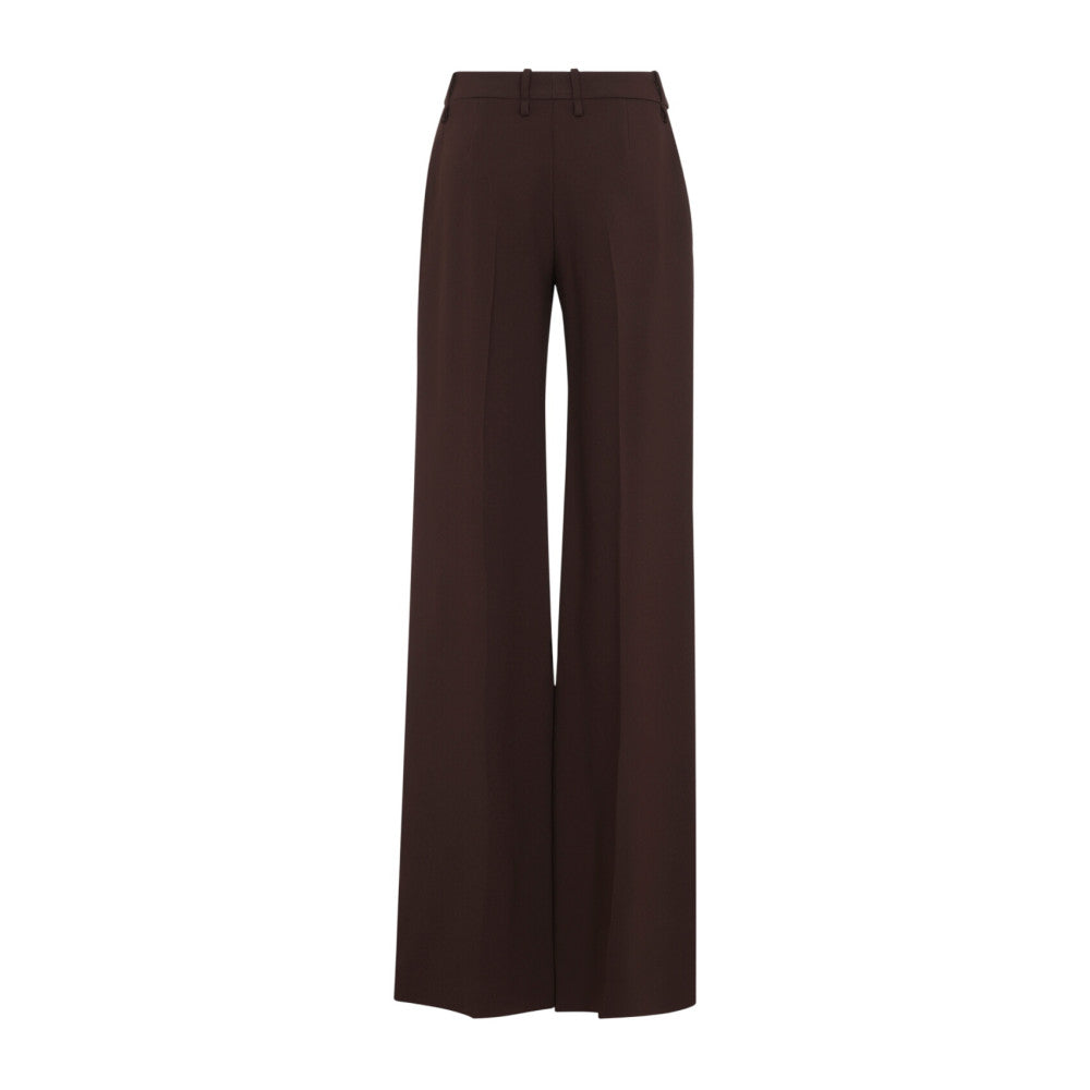 Brown Tailored Flat Front Pants 2
