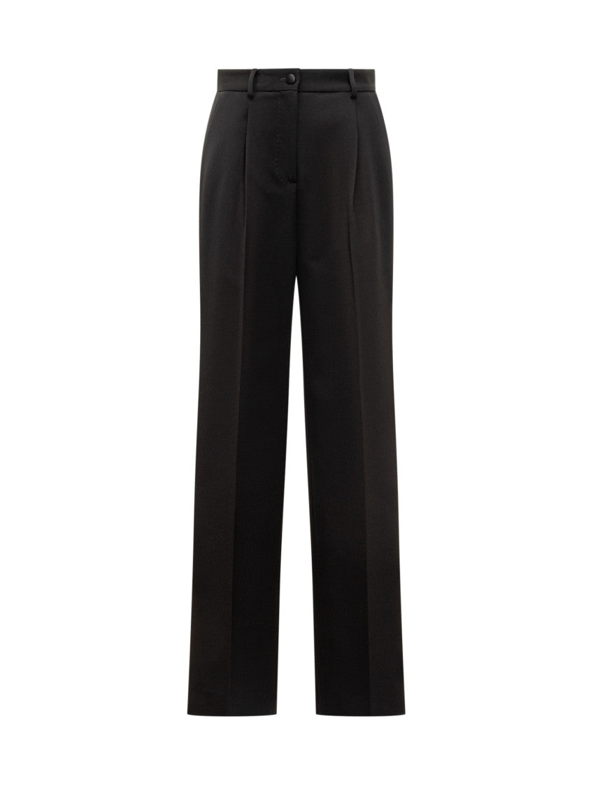Black Straight Flat Front Pants 1