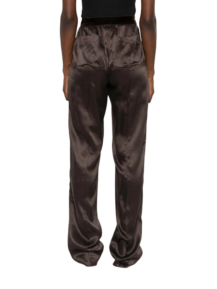 Brown Relaxed Pajama Pants 3