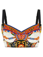 Multicolor Printed Sweet Heart Neck Top 1