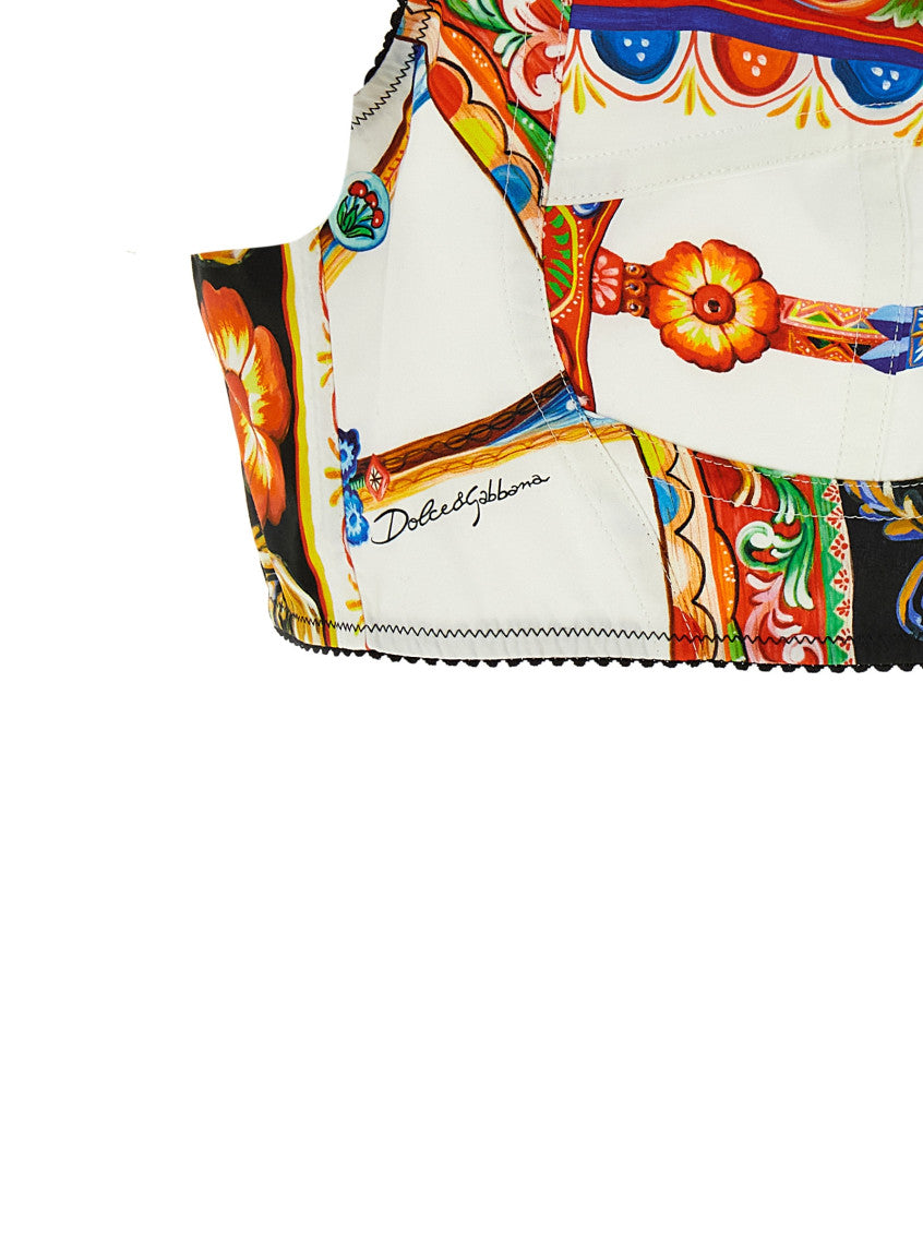 Multicolor Printed Sweet Heart Neck Top 4