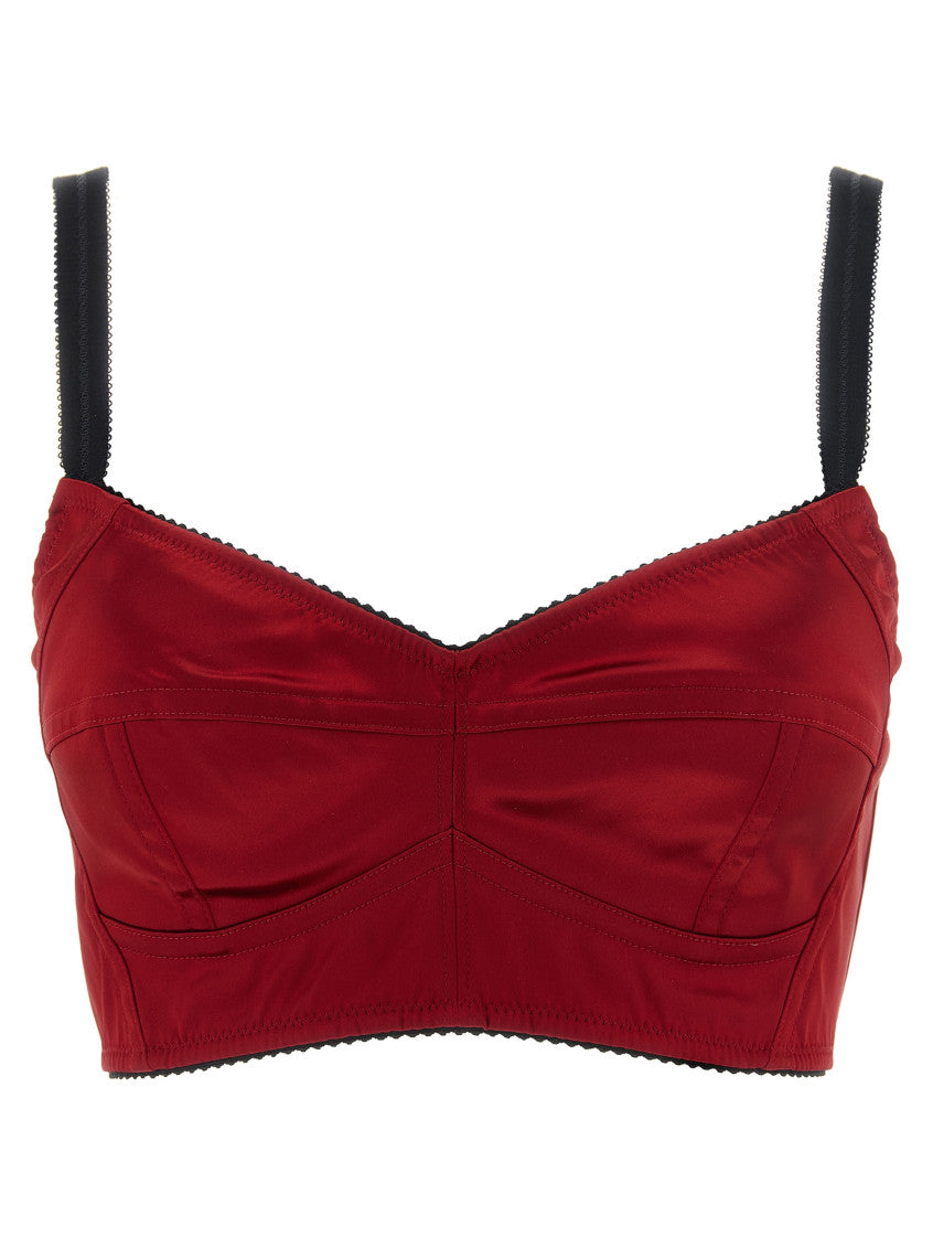 Red Sweet Heart Neck Top 1