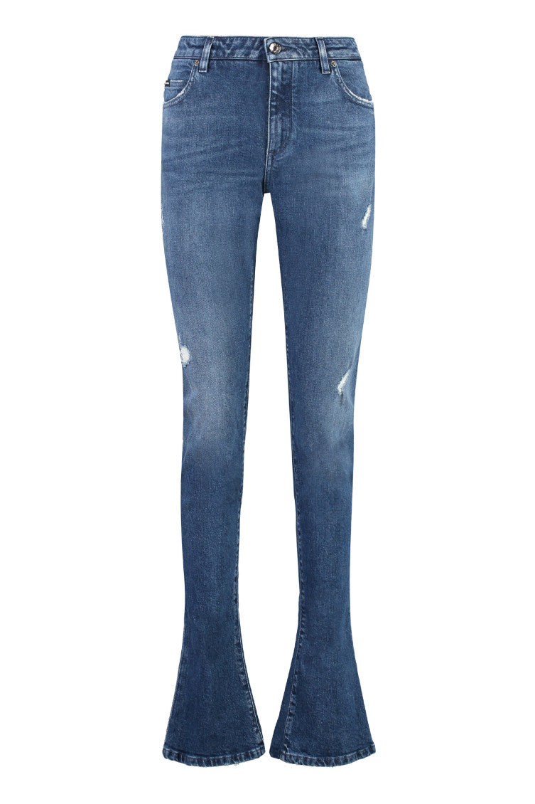 Denim Flared Mid Rise Jeans 1