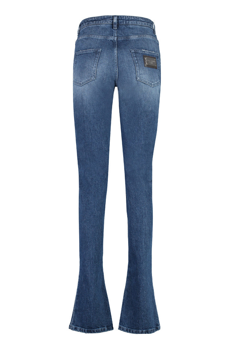 Denim Flared Mid Rise Jeans 2