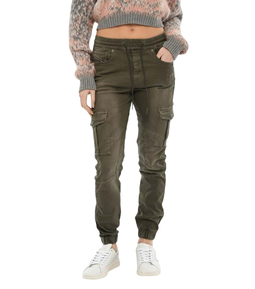 Green Slim Cargos Pants 1