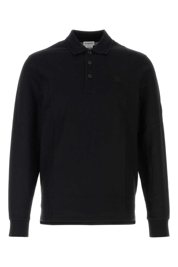 Black Logo Full Sleeves Polo 1