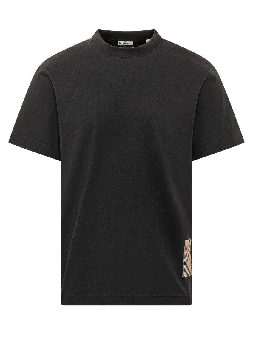 Black Solid Crew Neck T-Shirt 1