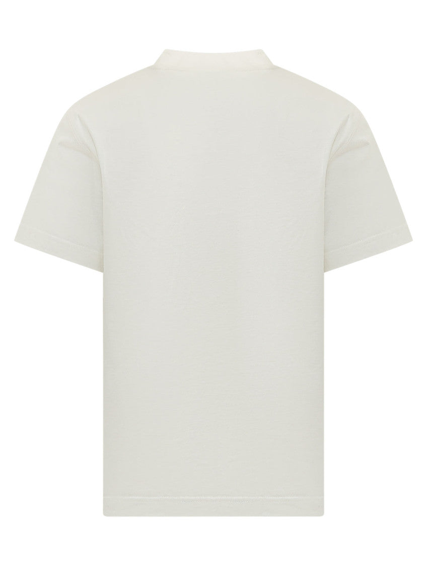 White Solid Crew Neck T-Shirt 2