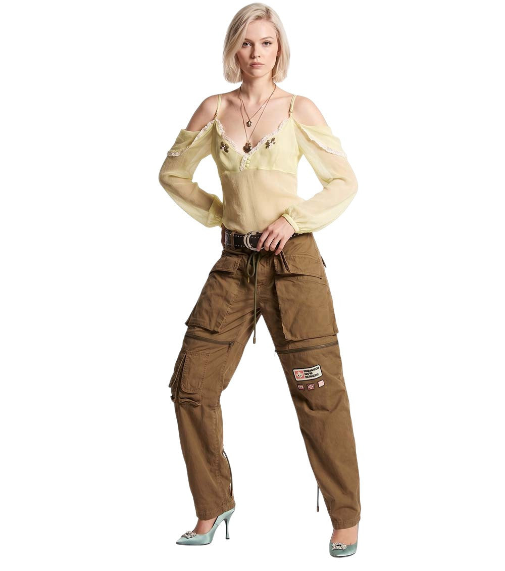 Dark Green Relaxed Cargo 3