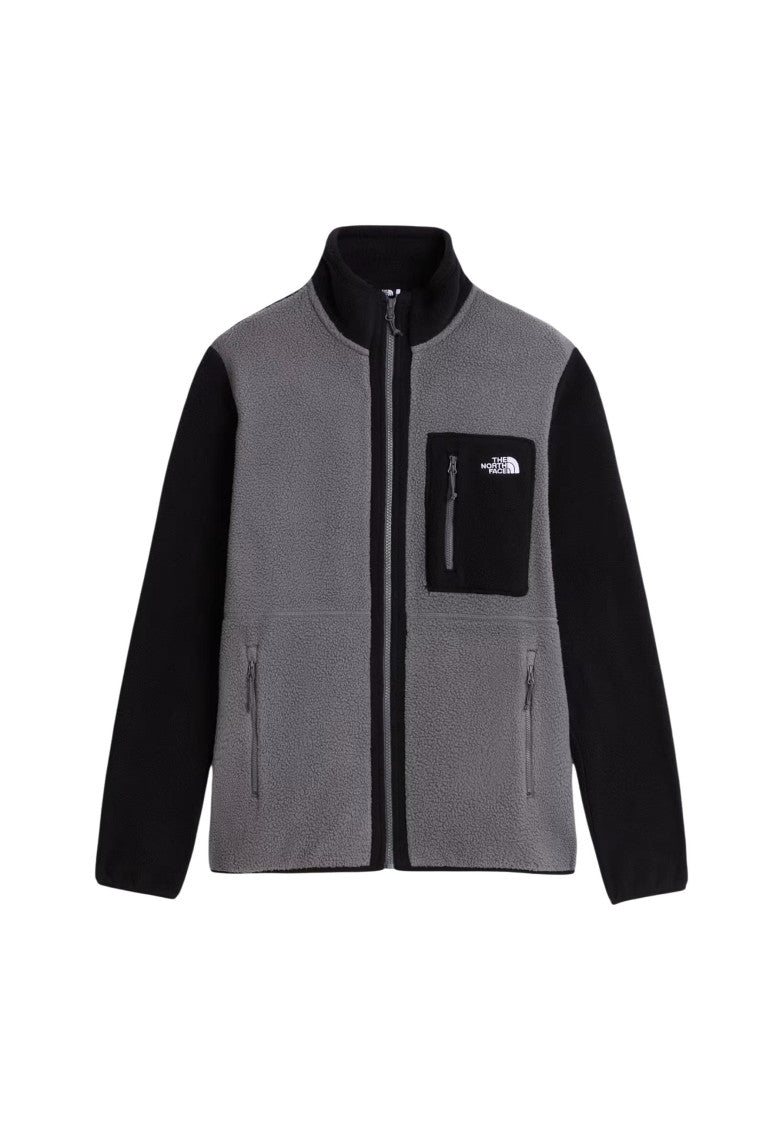 Grey Mock Collar Logo Jacket 1