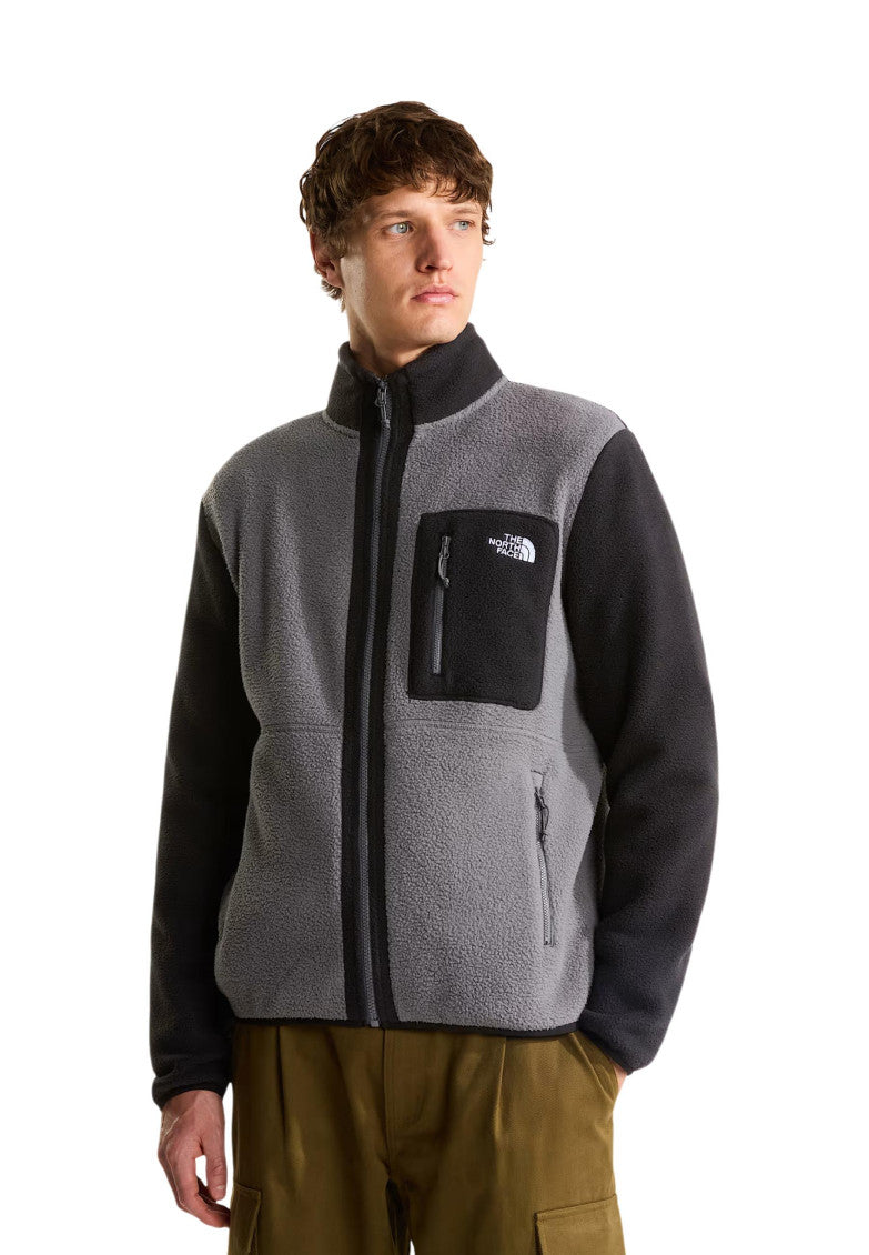 Grey Mock Collar Logo Jacket 2