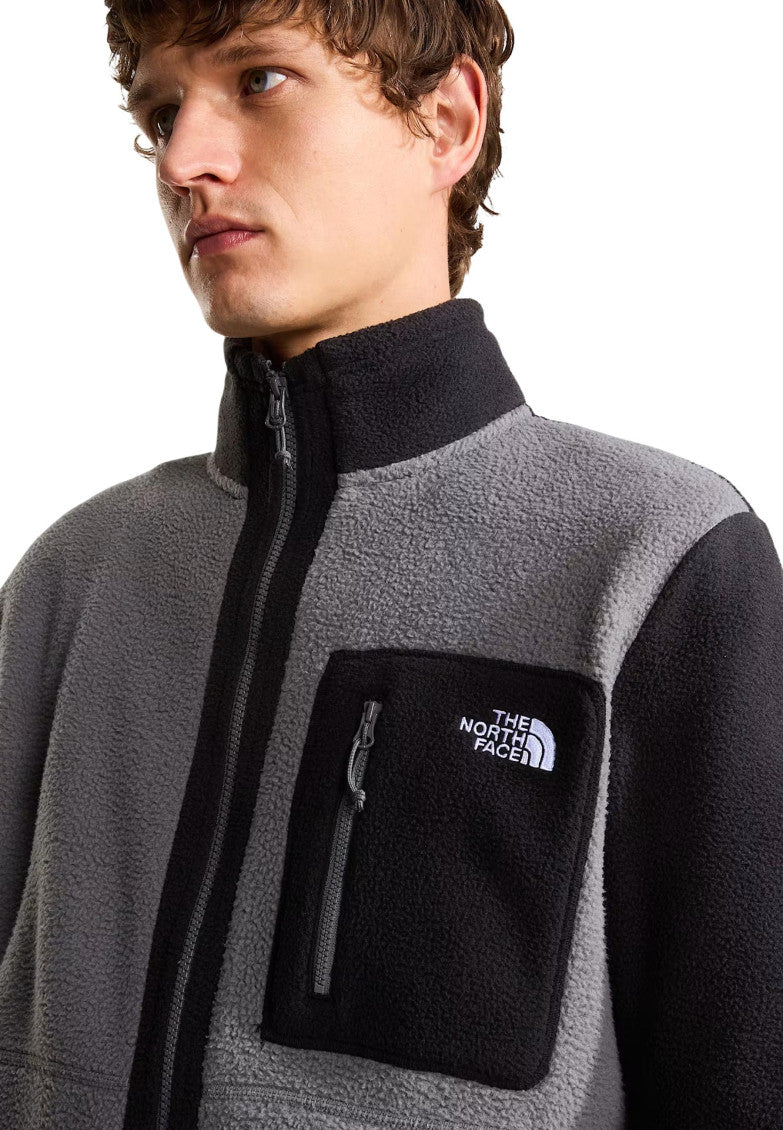 Grey Mock Collar Logo Jacket 5