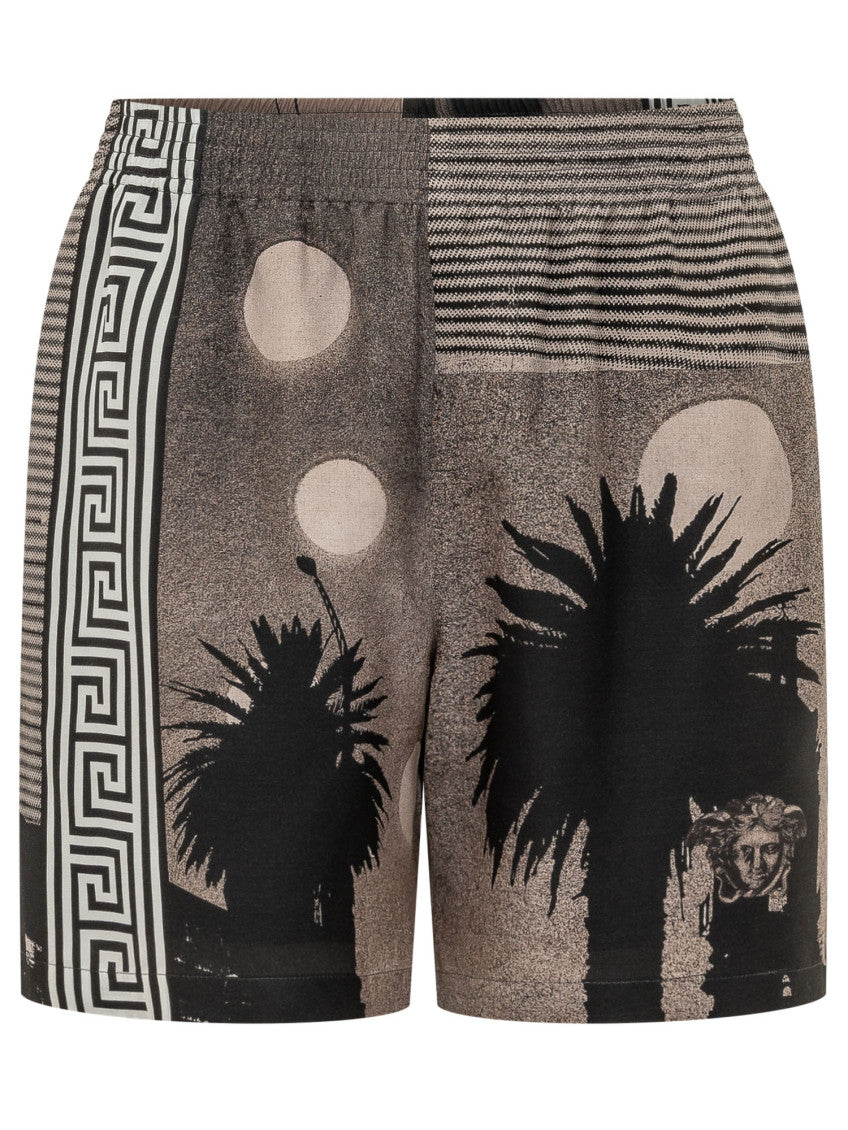 Multicolor Graphic Print Shorts 1