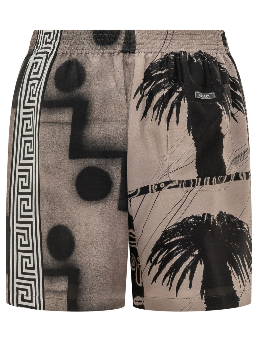 Multicolor Graphic Print Shorts 2