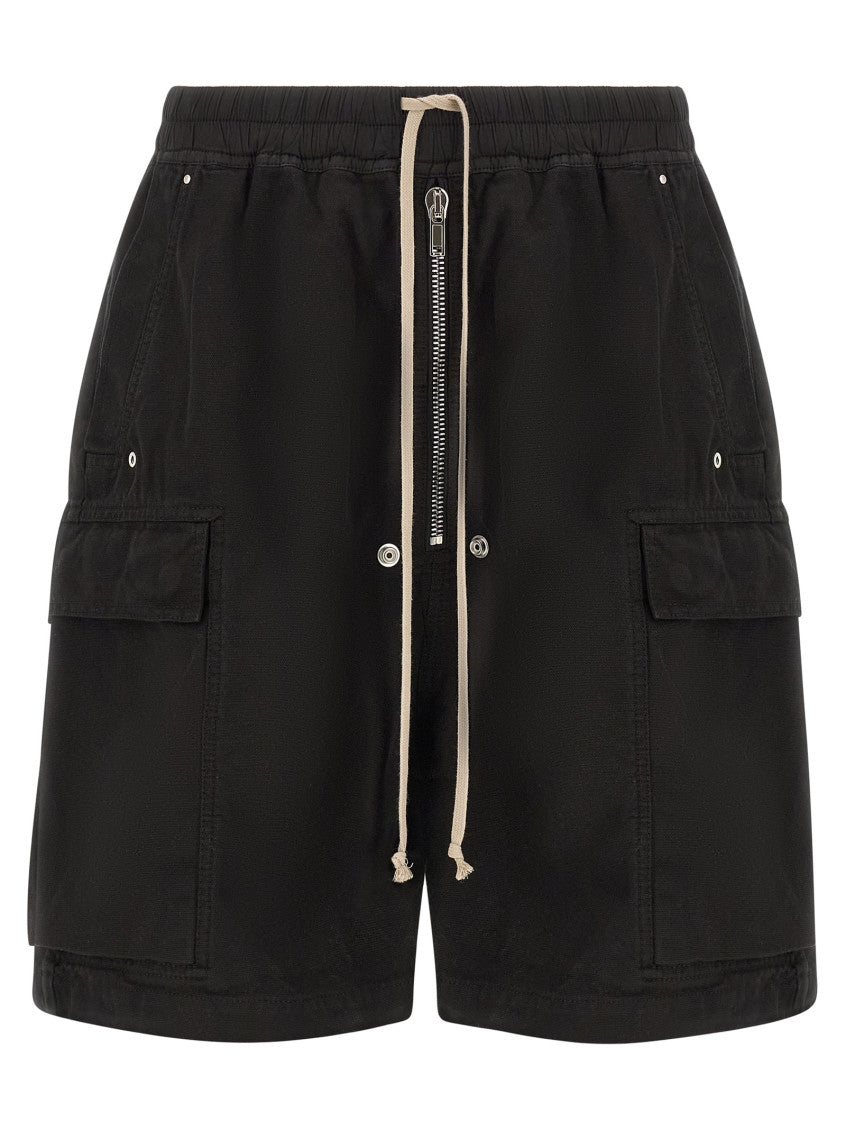 Black Relaxed Drawstring Shorts 1