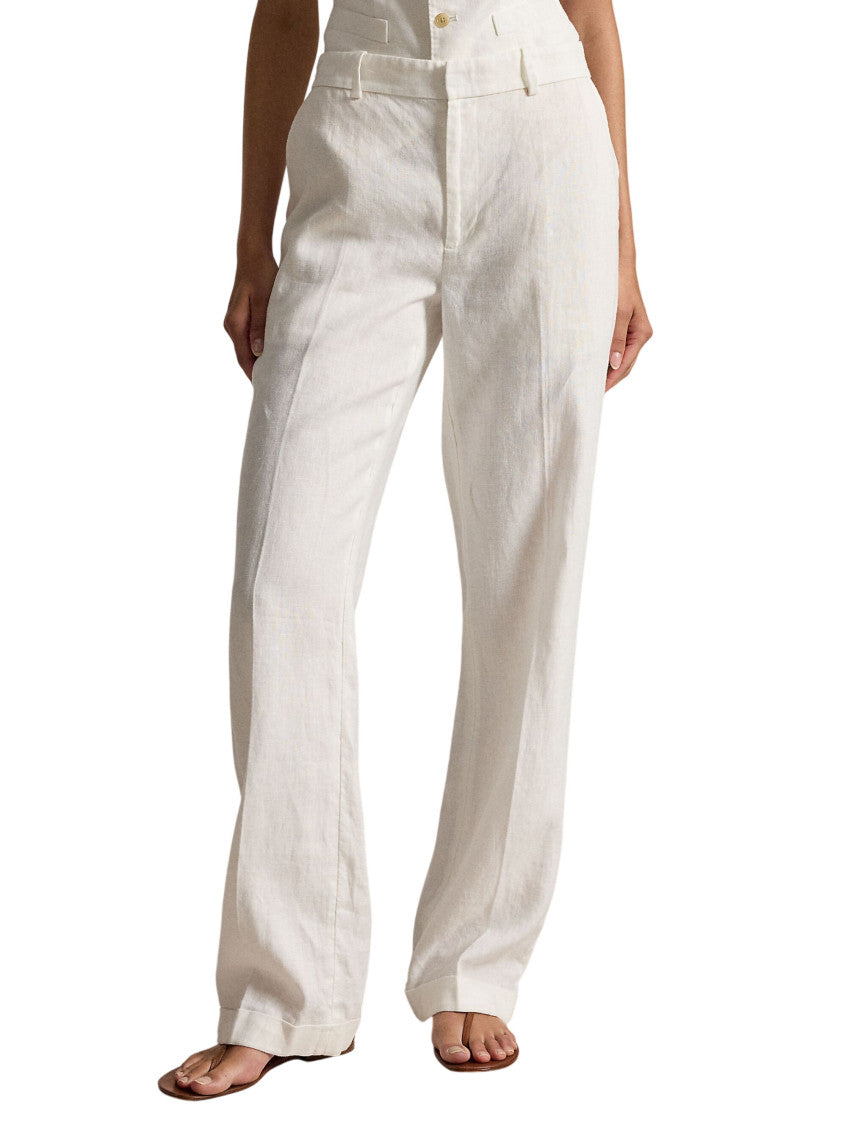 White Straight Fit Pant 2