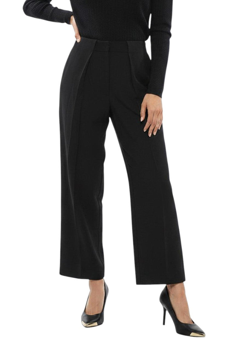 Black Tapered Pleated Pant 1