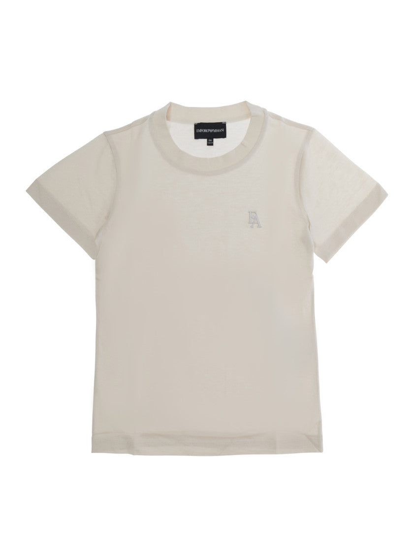 Boys White Cotton T-Shirt 1