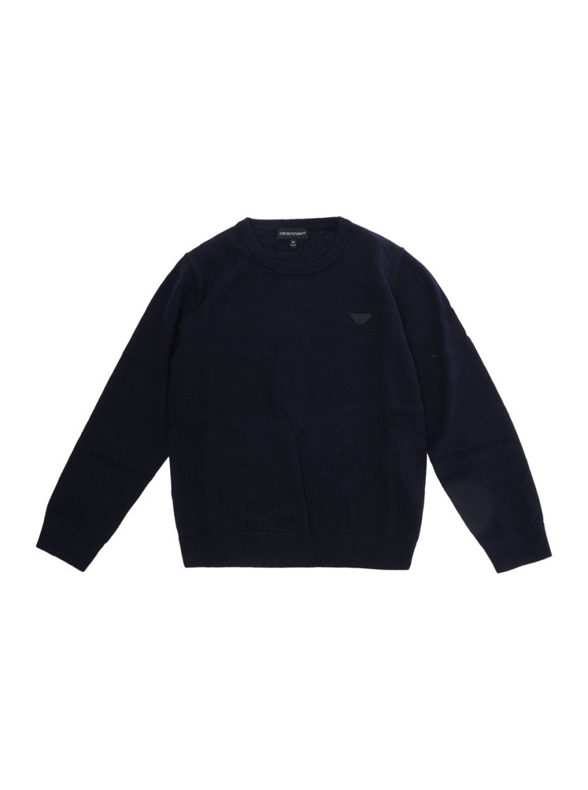 Kids Navy Blue Logo Sweater 1