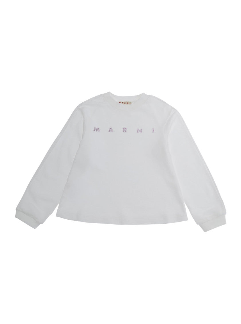Girls White Logo Sweatshirt 1