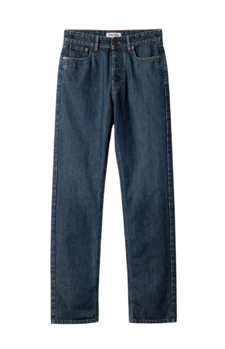 Navy Blue Straight Flat Front Pant 1