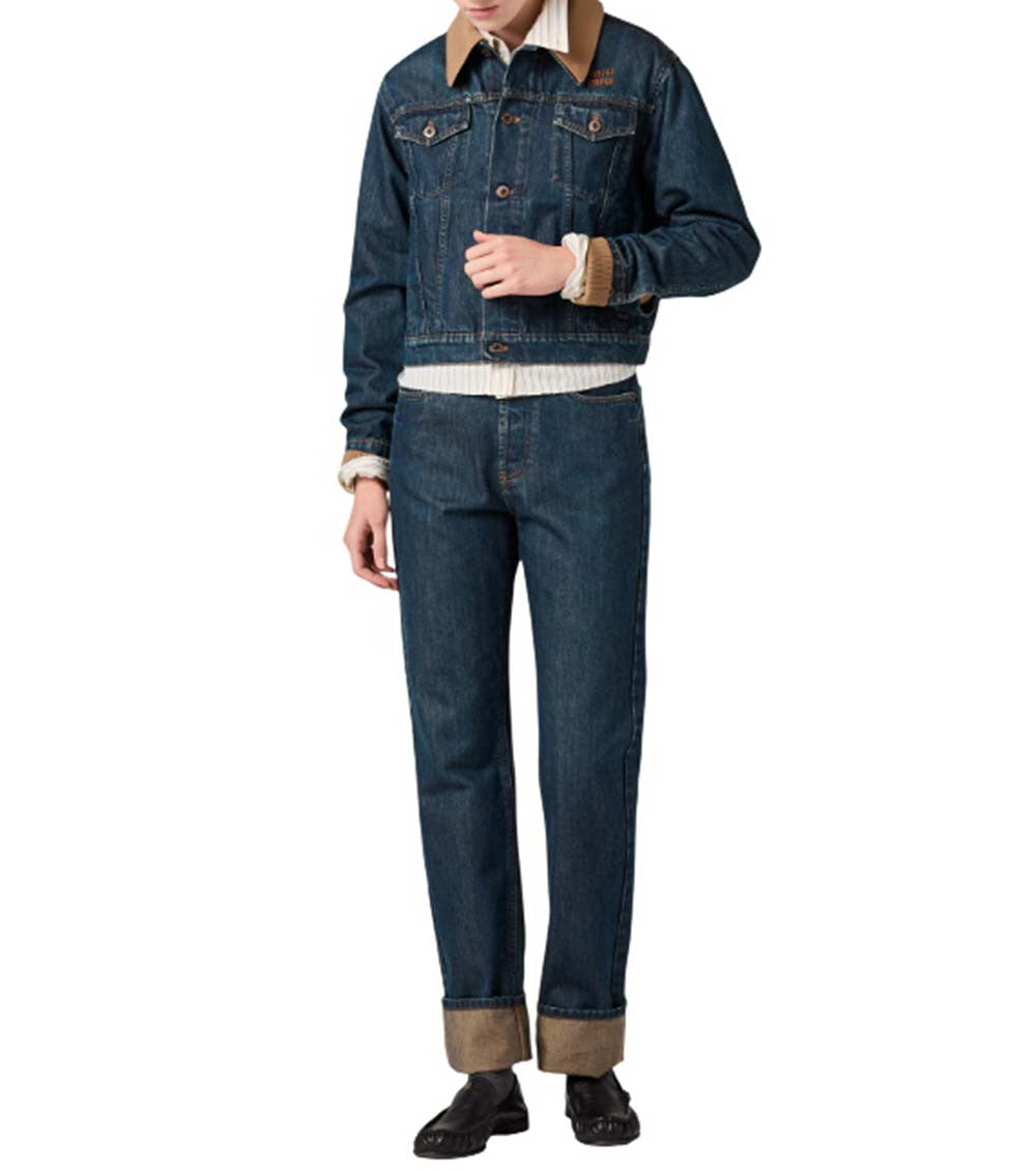 Navy Blue Straight Flat Front Pant 2