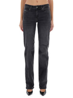 Black Straight Flat Front Pants 1