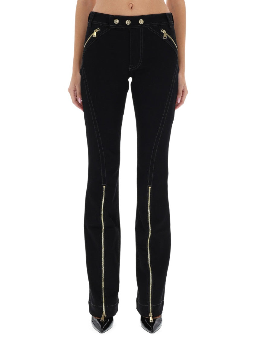 Black Slim Flat Front Pants 1