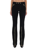 Black Slim Flat Front Pants 1