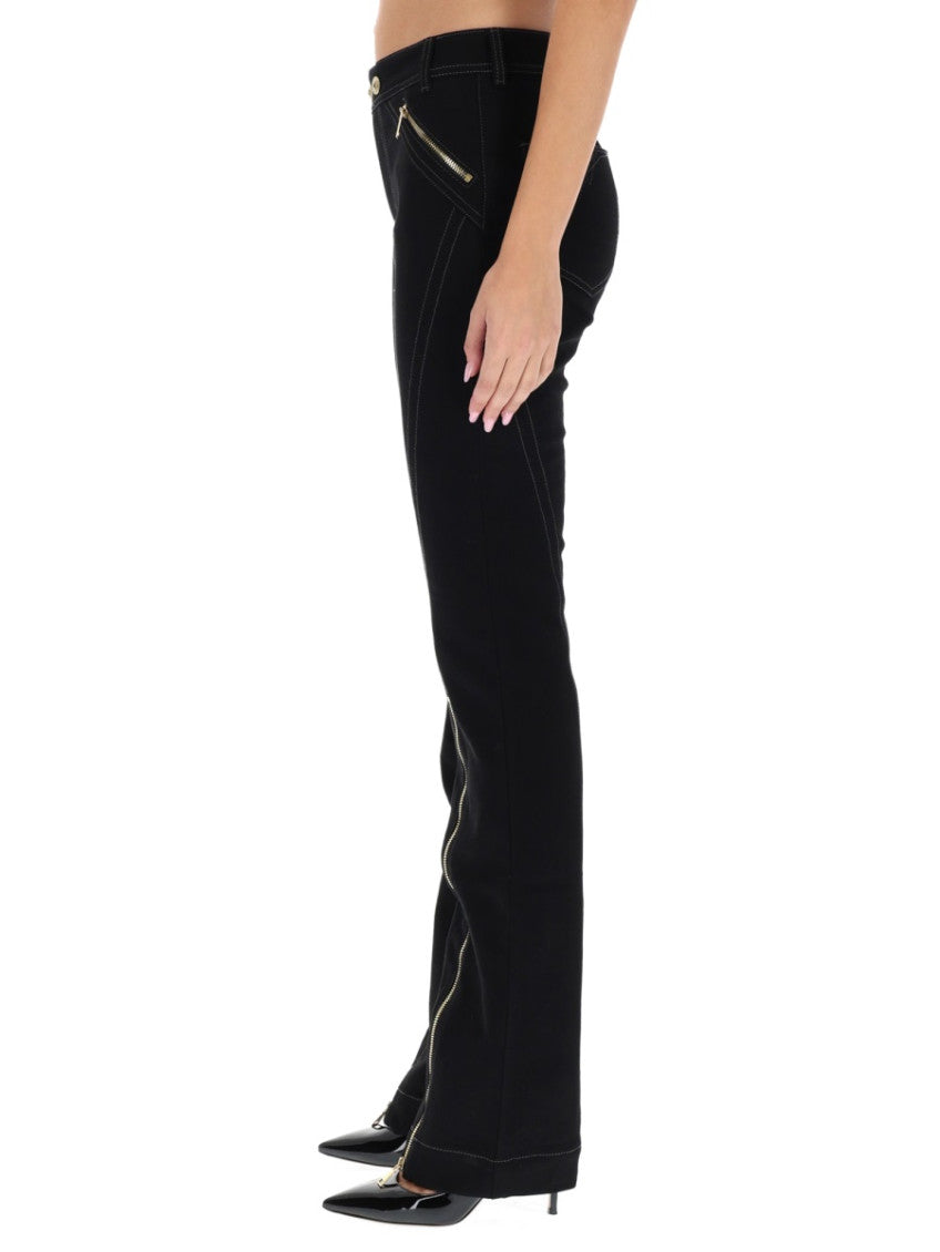 Black Slim Flat Front Pants 3