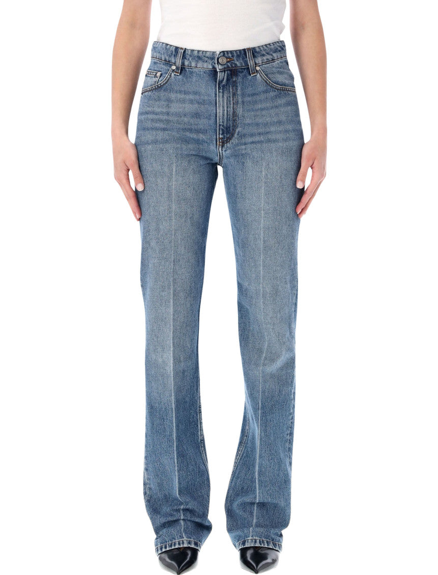 Blue Straight Mid Rise Jean 1