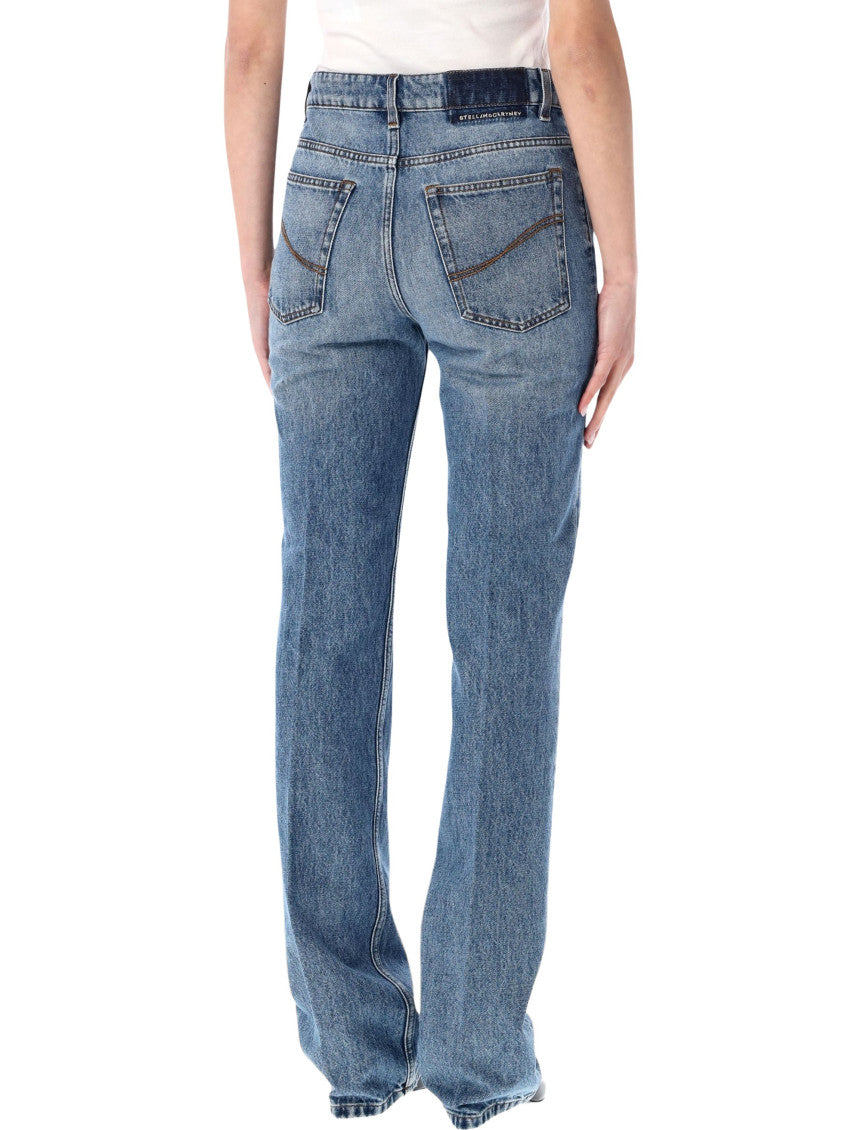 Blue Straight Mid Rise Jean 2