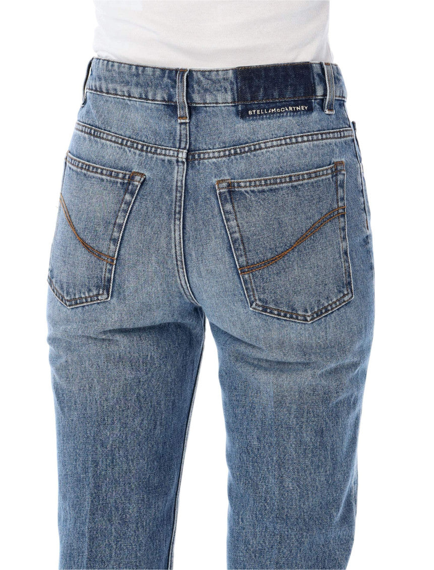 Blue Straight Mid Rise Jean 3