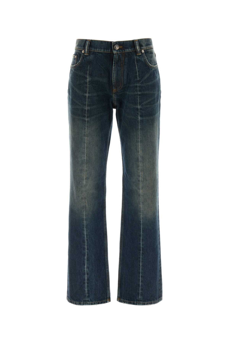 Blue Flared Mid Rise Jeans 1