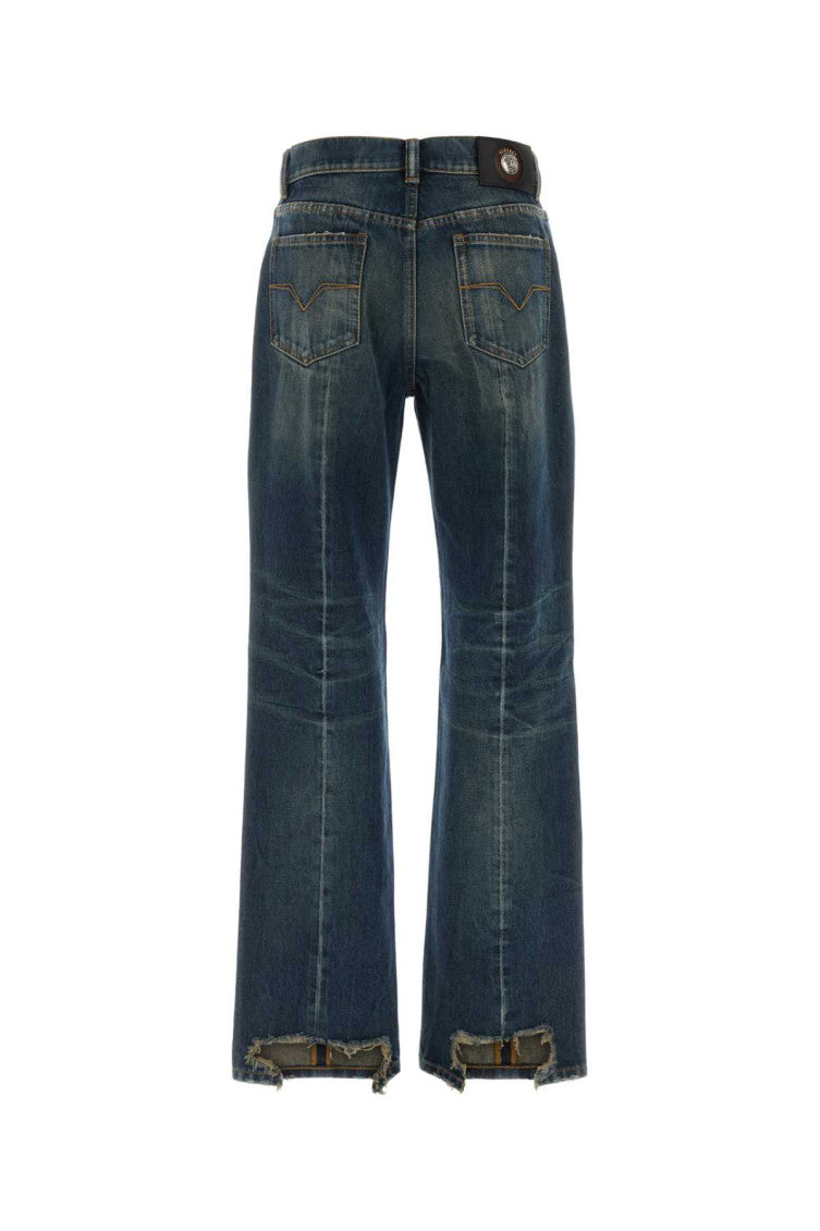 Blue Flared Mid Rise Jeans 2