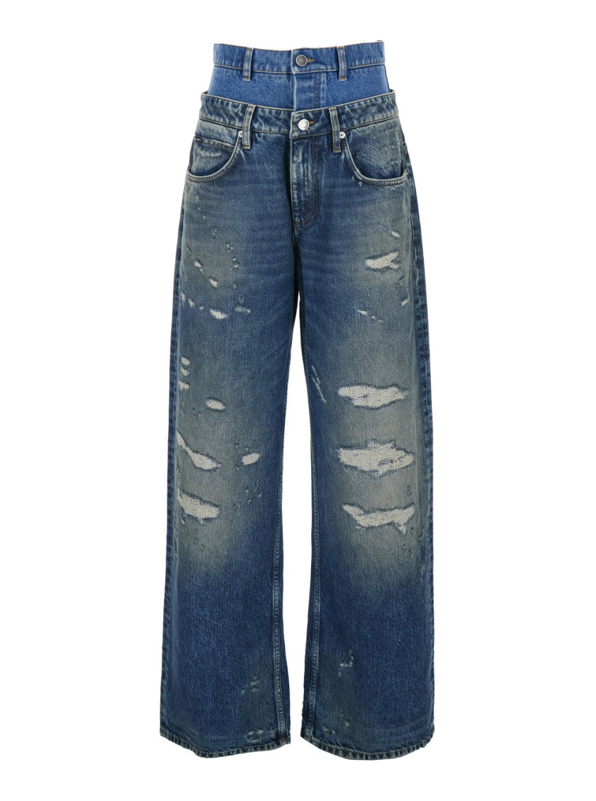 Blue Loose High Rise Jeans 1