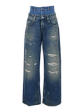 Blue Loose High Rise Jeans 1