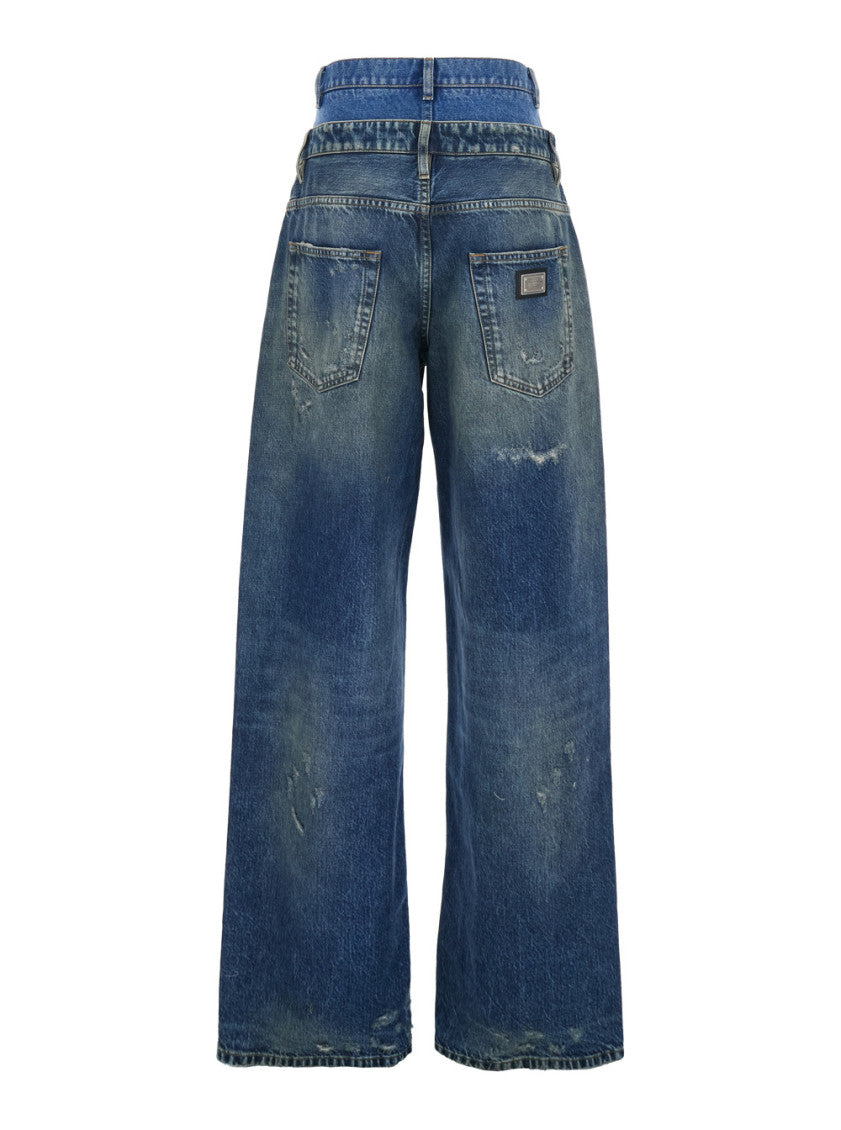 Blue Loose High Rise Jeans 2